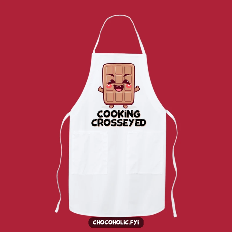 Funny Crossed-Eyes Chocolate Apron - Cook with a Giggle!