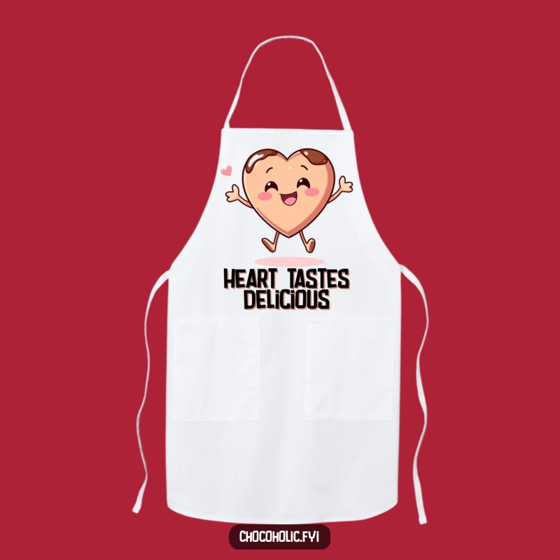 Funny Bouncing Chocolate Heart Apron for Joyful Cooks