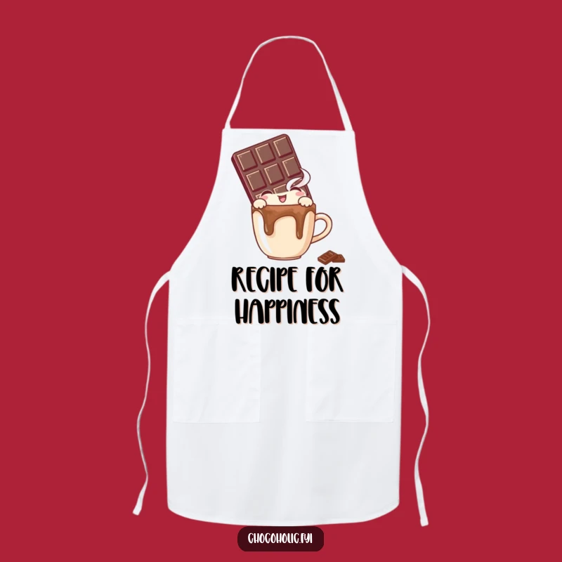 Funny Chocolate Bar Apron: Chef's Delightful Peek at Coffee