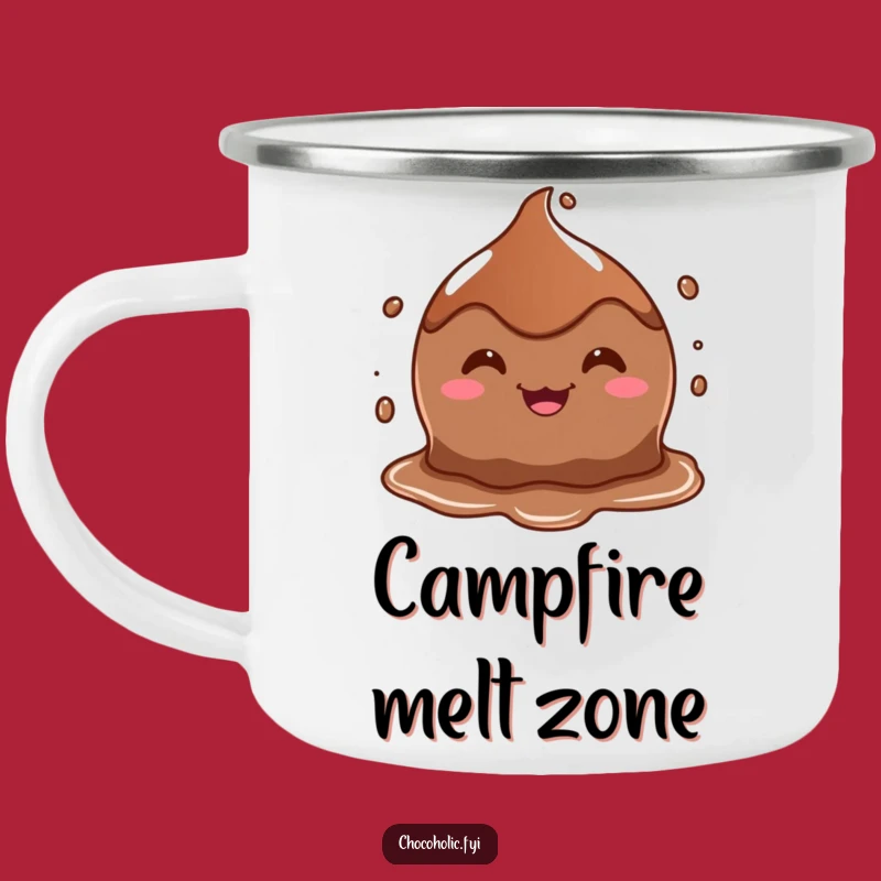 Funny Melting Chocolate Camping Mug for Goofy Campers