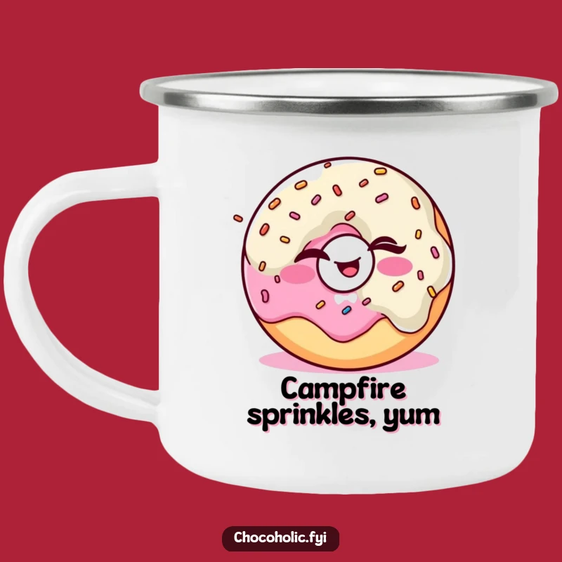 Funny Kawaii Donut Juggling Camping Mug: Adventure Fuel with Sweet, Playful Vibes