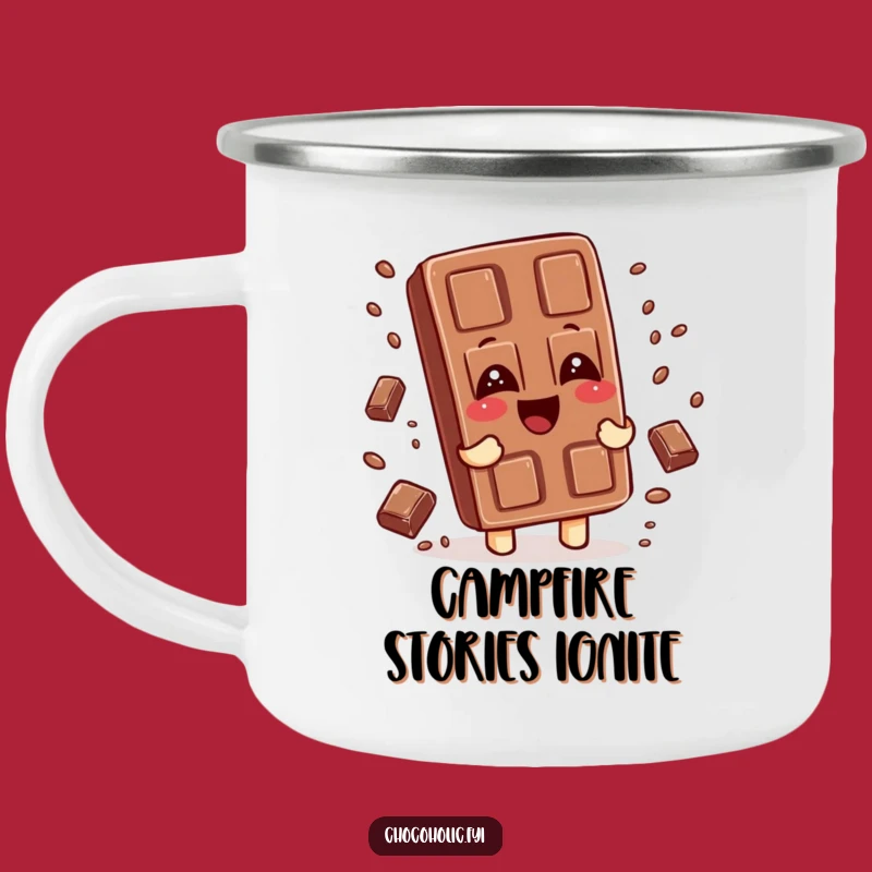 Funny Giggling Chocolate Bar Camping Mug: Sprinkle Adventure - A Gift
