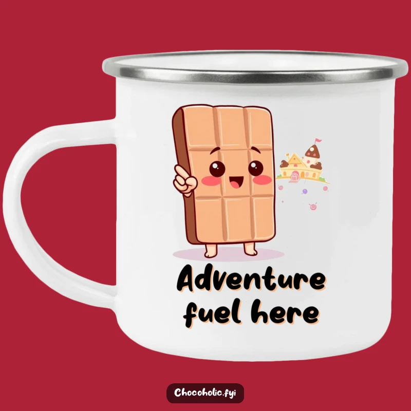 Durable Funny Kawaii Chocolate Candy Land Camping Mug: Adventure Sips, Perfect Funny Gift
