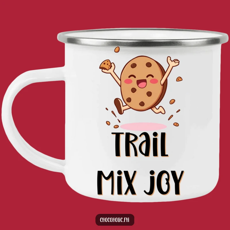 Funny Cookie Joy Camping Mug - Happy Kawaii Cookie for Your Outdoor Adventures