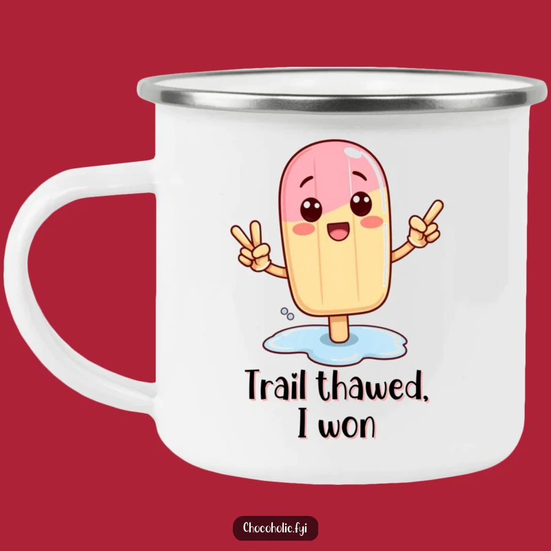 Funny Kawaii Popsicle Victory Camping Mug: Cool Adventure Fuel for Sweet Victories