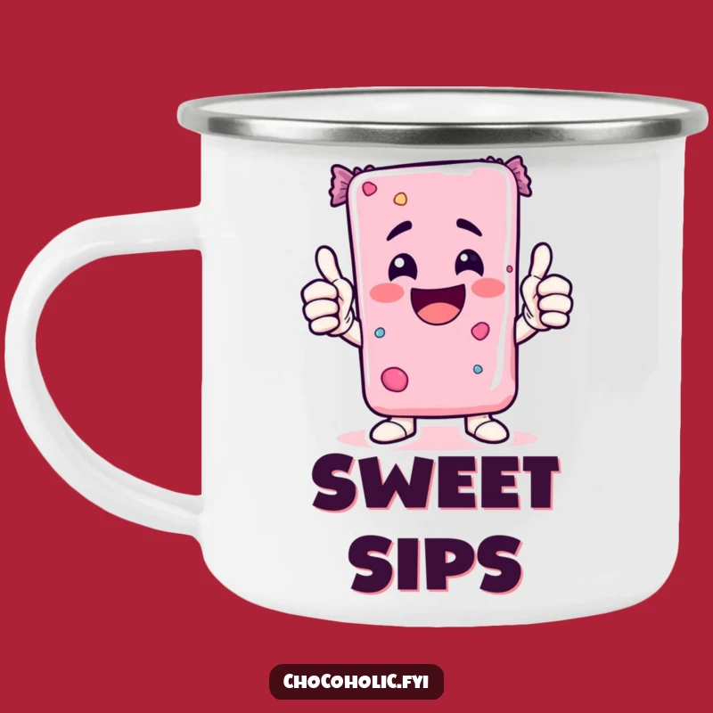 Funny Kawaii Candy Bar Camp Mug An Enthusiastic Outdoor Gift
