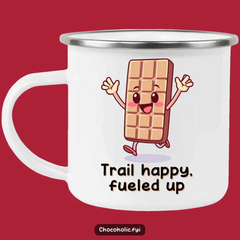 Funny Chocolate Bar Hop Camping Mug - Durable & Cheerful for Outdoor Adventures