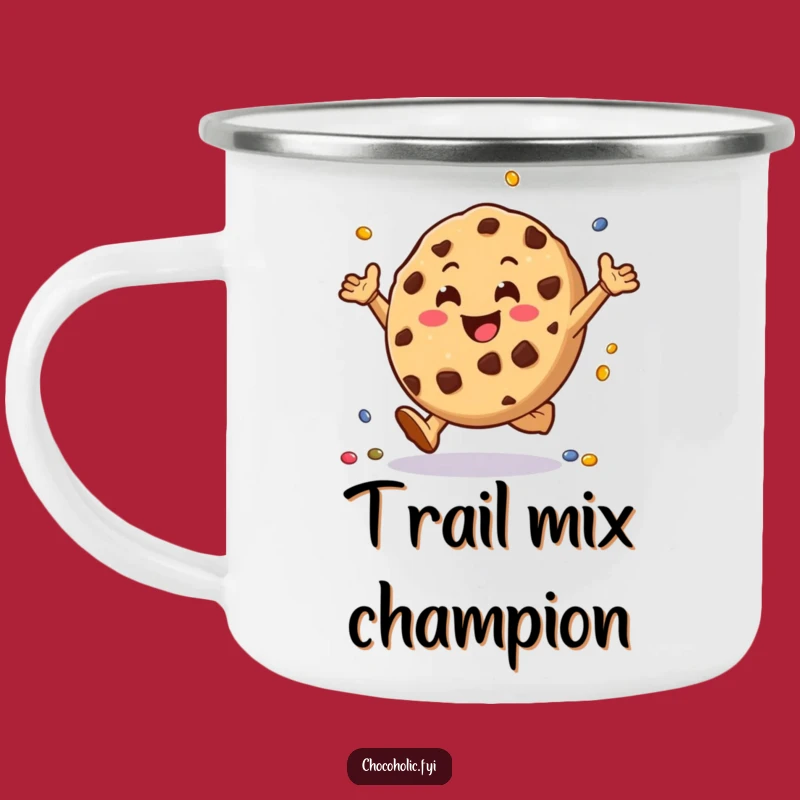 Funny Cookie Cartwheel Camping Mug: Adventure Fuel with Candy Character Fun!