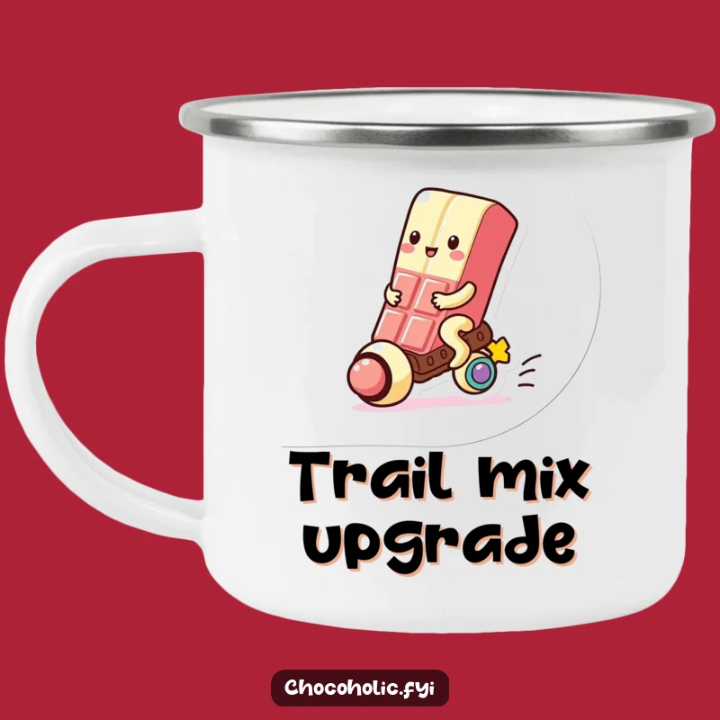 Durable Funny Kawaii Chocolate Gumball Rider Camping Mug: Sweet Sips Outdoors, Perfect Funny Gift