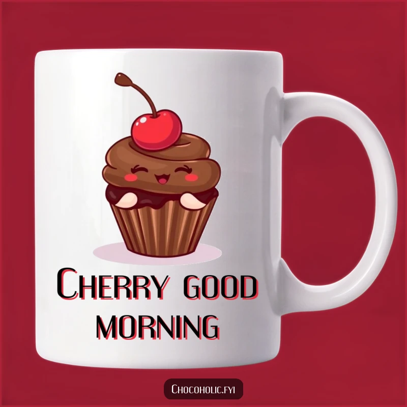 Funny Cupcake Cherry Pose Mug: Sweet Fun and a Perfect Funny Gift