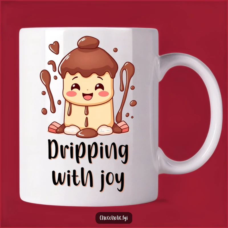 Funny Chocolate Fountain Mug: Sweet Bliss Character Gift for Dessert Lovers!
