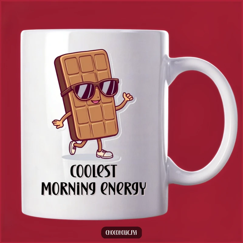 Funny Cool Chocolate Bar Mug - Confident Strut for a Smooth Start