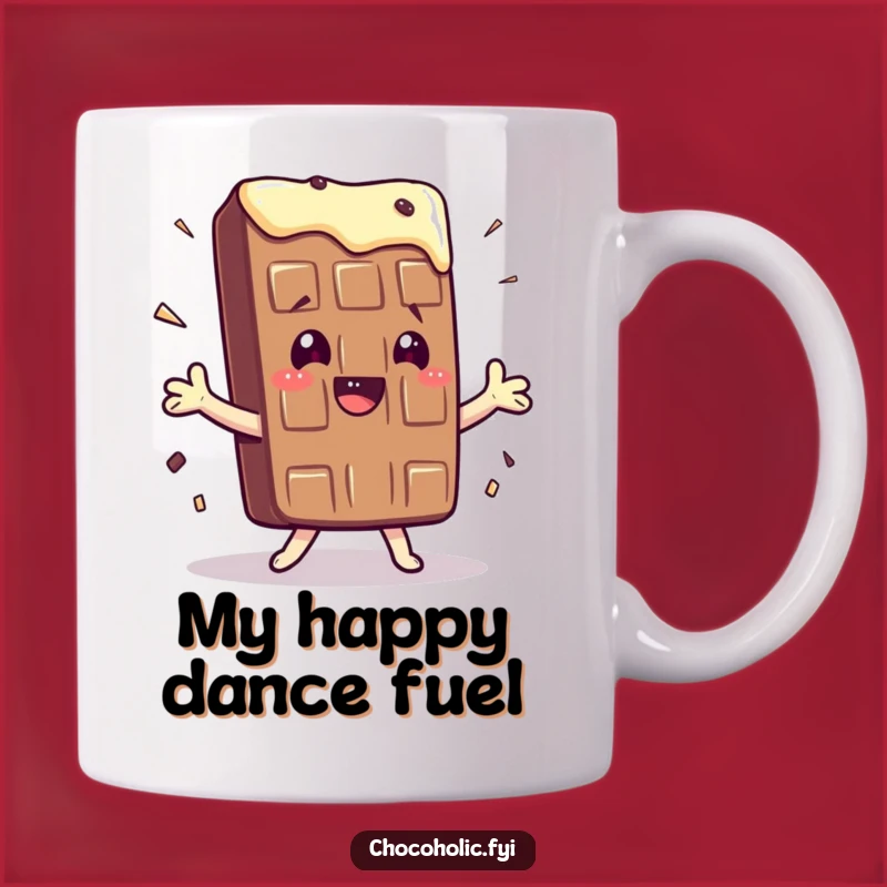 Funny Kawaii Chocolate Bar Shimmy Mug - Hilarious Gift for Chocolate Lovers