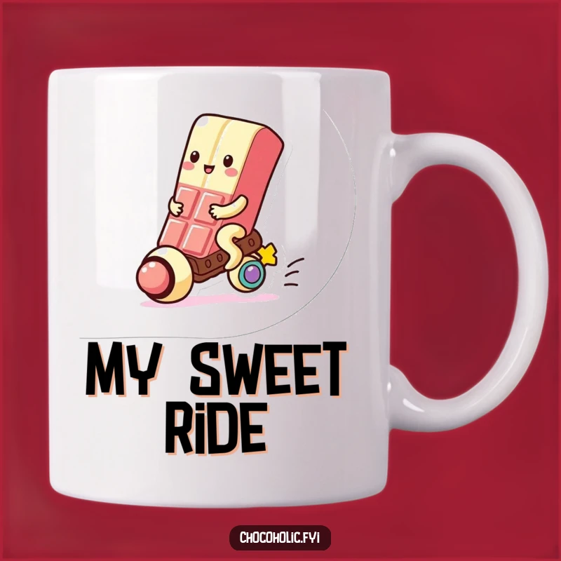 Funny Kawaii Chocolate Gumball Rider Mug: A Sweet Treat for Chocolate Lovers, Perfect Funny Gift