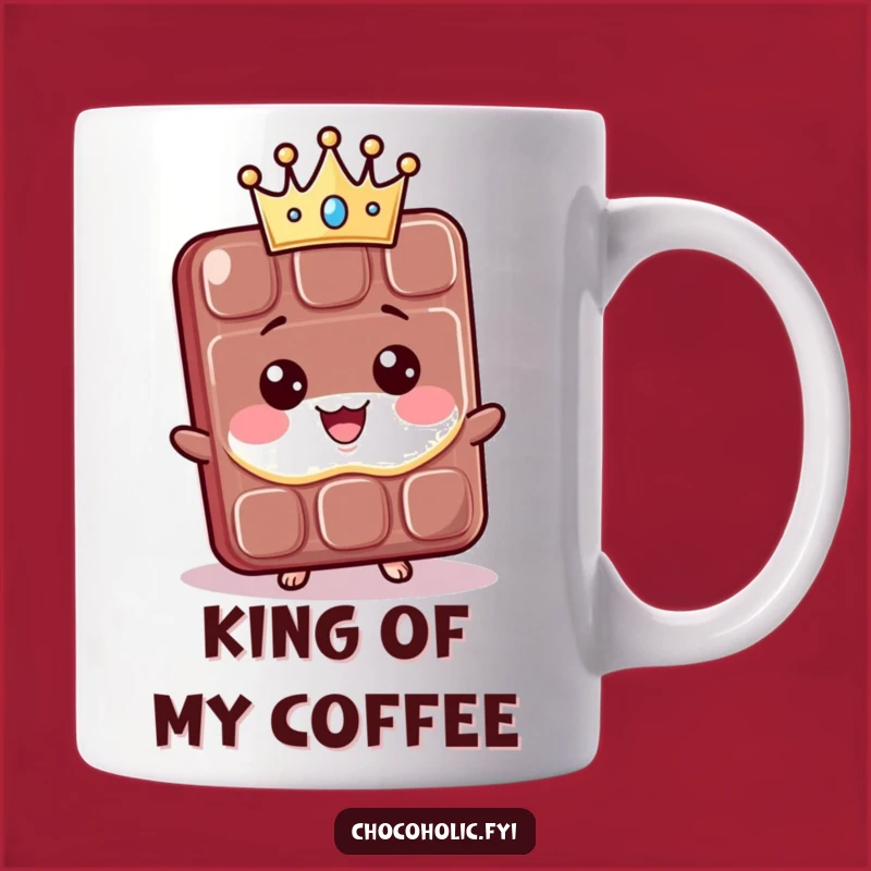Funny Regal Chocolate Bar Mug: A Kingly Kawaii Treat! The Perfect Funny Gift.