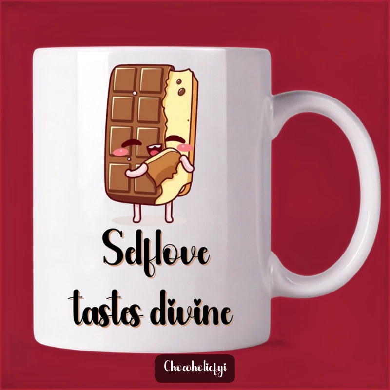Funny Self-Love Chocolate Mug: Savoring Bite Gift