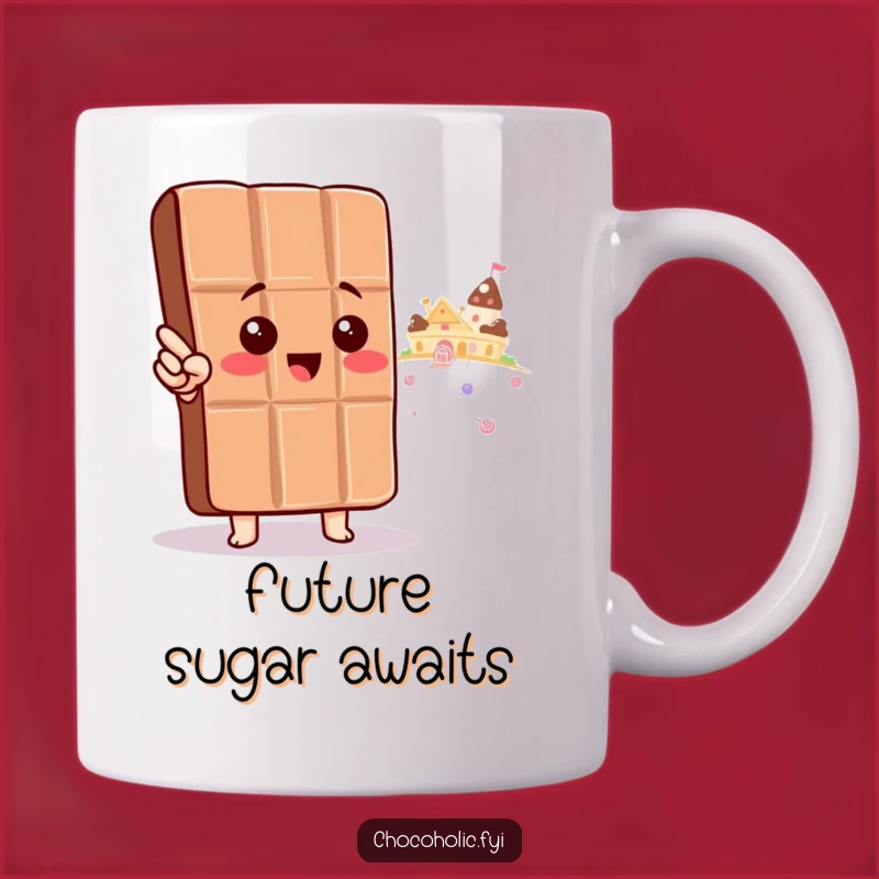 Funny Kawaii Chocolate Candy Land Dream Mug: Point Towards Sweetness, Perfect Funny Gift