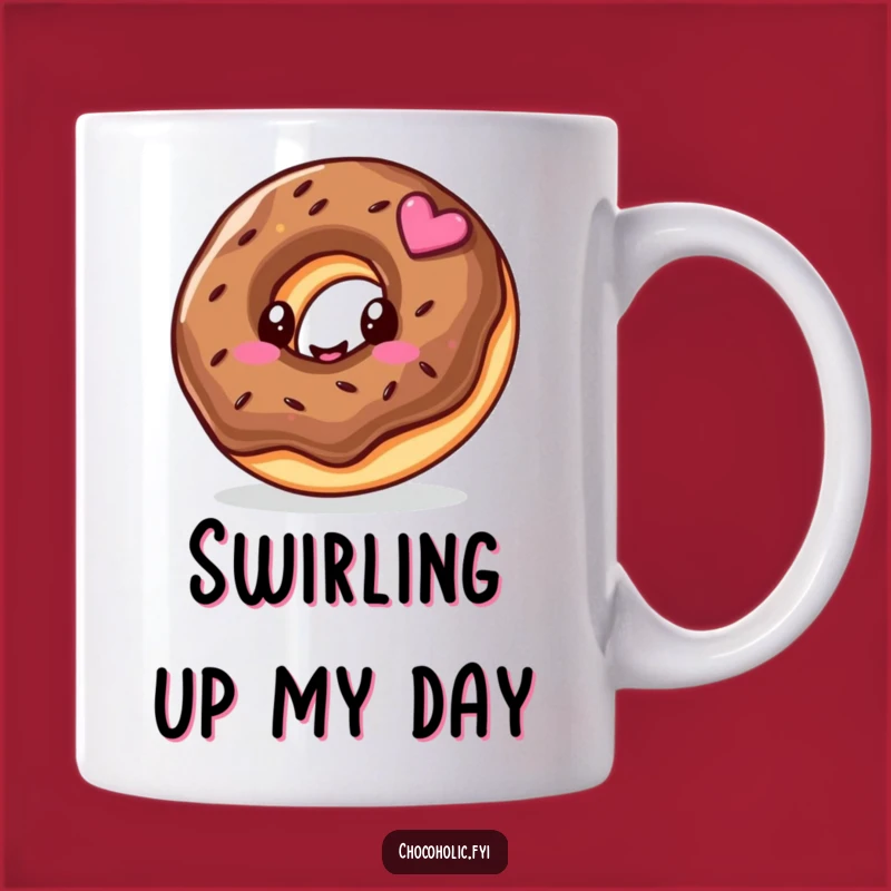 Funny Kawaii Donut Mug - Sweet Swirl Happiness, Perfect Coffee Gift