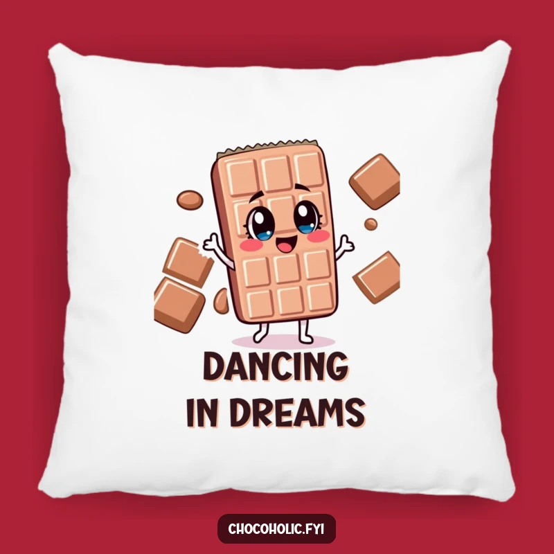 Funny Dancing Chocolate Bar Pillow - Comfy Silly Eyes Cushion