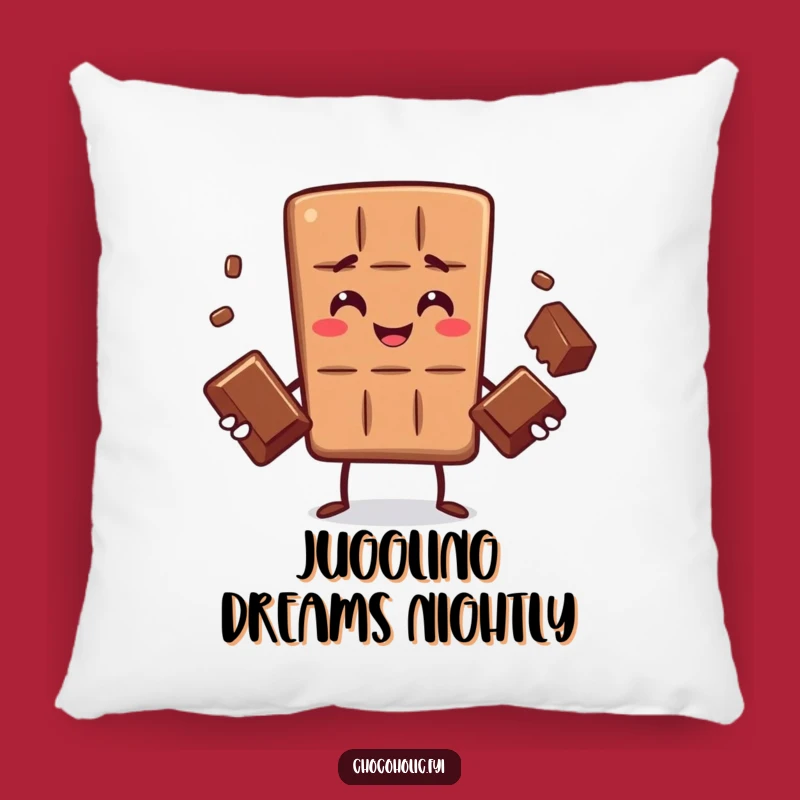 Funny Chocolate Bar Juggling Pillow - Cozy Cushion for the Master of Balance