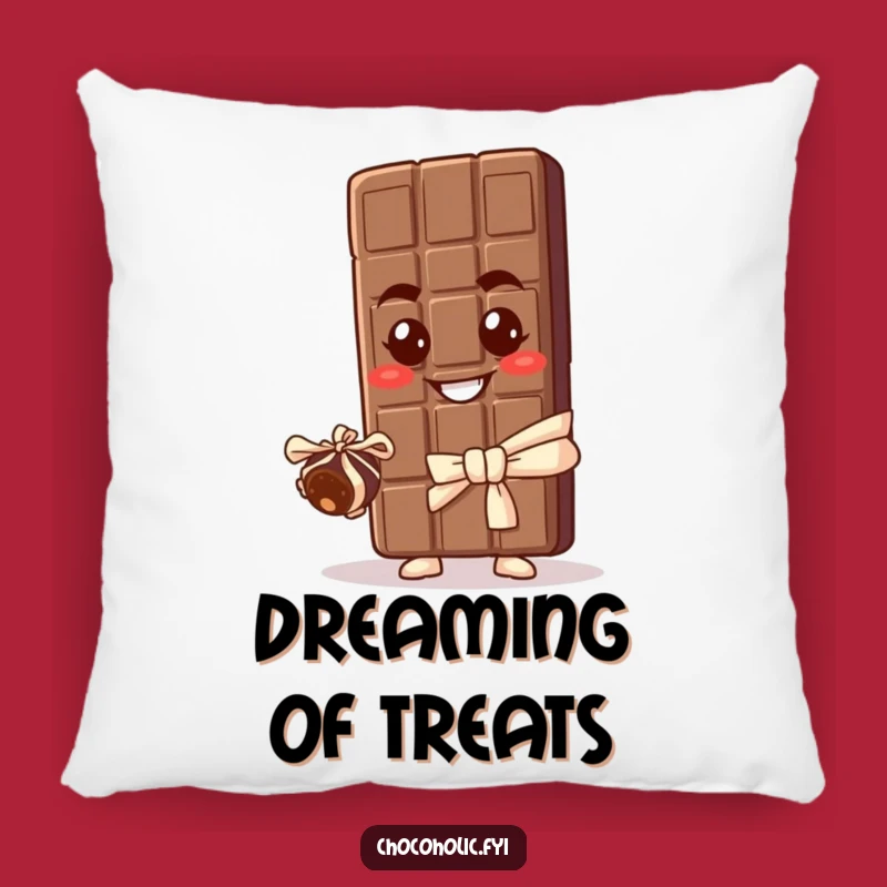 Funny Chocolate Bar Truffle Pillow - Cuddle Up with Hilarious Sweetness!