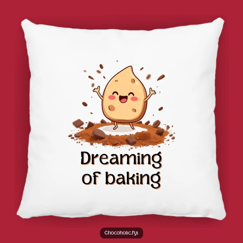 Funny Dancing Chocolate Chip Pillow - Cozy Baking Companion