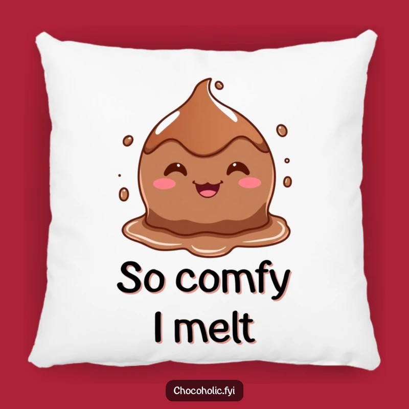 Funny Goofy Grin Puddle Pillow for Chocolate Lovers