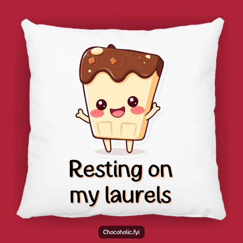 Funny Kawaii Chocolate Bar Pillow - Cozy Pride Decor, Adorable Gift