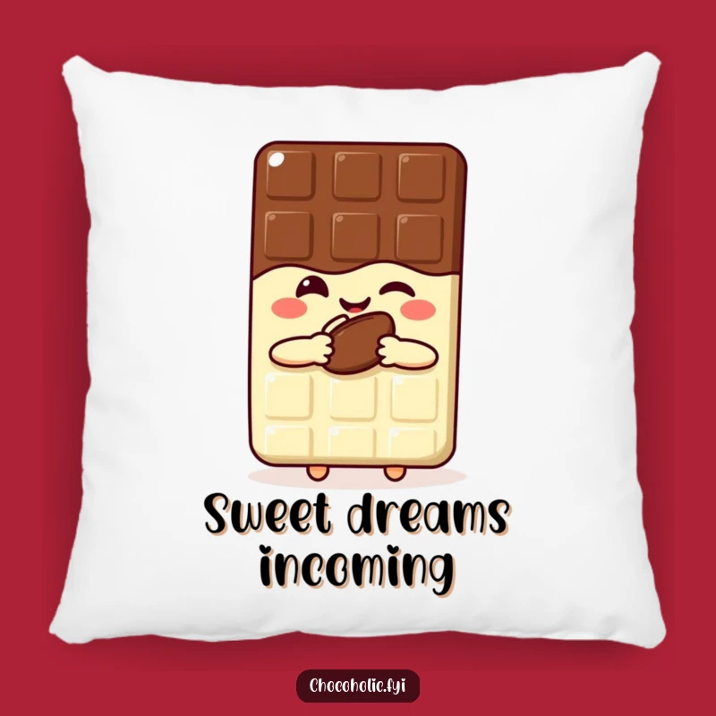 Funny Kawaii Chocolate Bar Pillow - Cozy Sweet Dream Decor