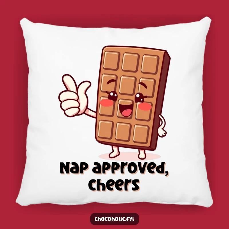 Funny Kawaii Chocolate Thumbs Up Pillow: Cozy Up with Positive Comfort