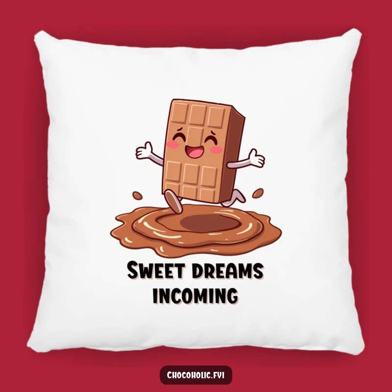 Funny Leap Chocolate Pillow - Cozy Candy Character Sweet Comfort!