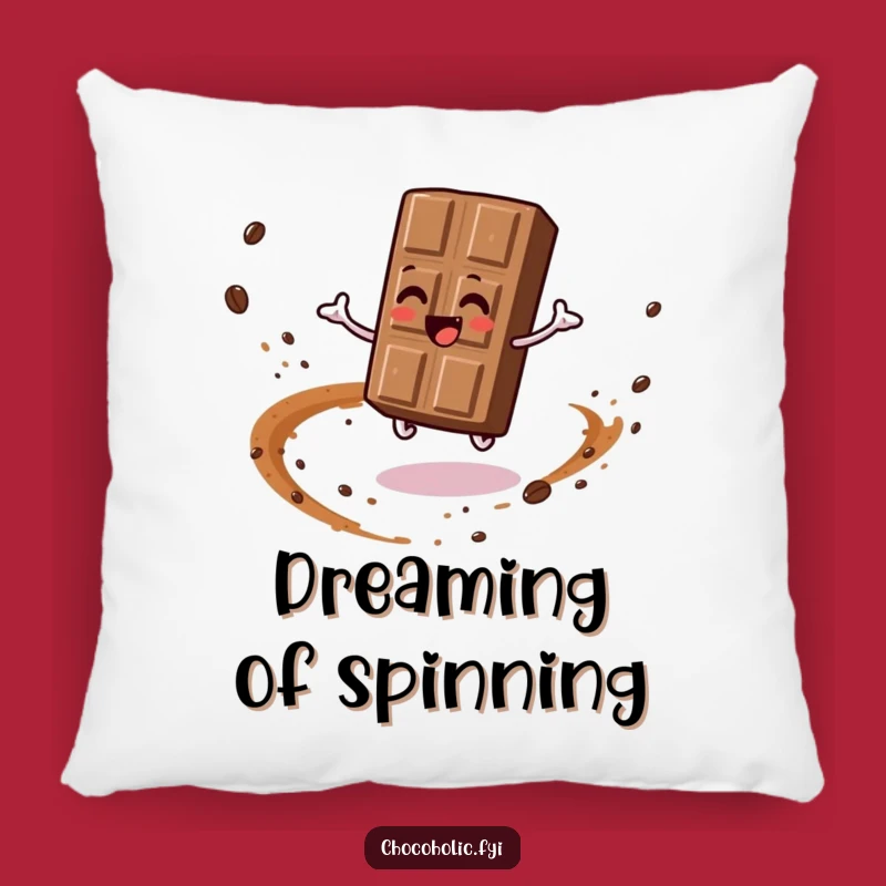 Funny Spinning Chocolate Bar Pillow: Snuggle Up with Hilarious Cocoa Dust Fun