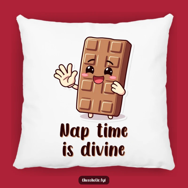 Funny Waving Chocolate Bar Pillow: Cozy Comfort with a Chocolatey Smile Gift