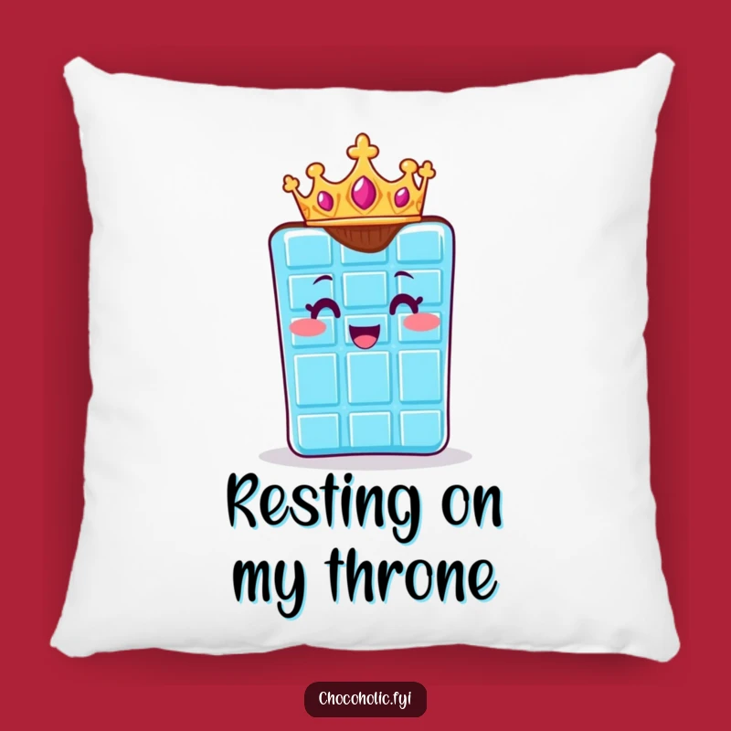 Funny Royal Chocolate Bar Pillow: Cozy Up with Regal, Delighted Chocolate Comfort