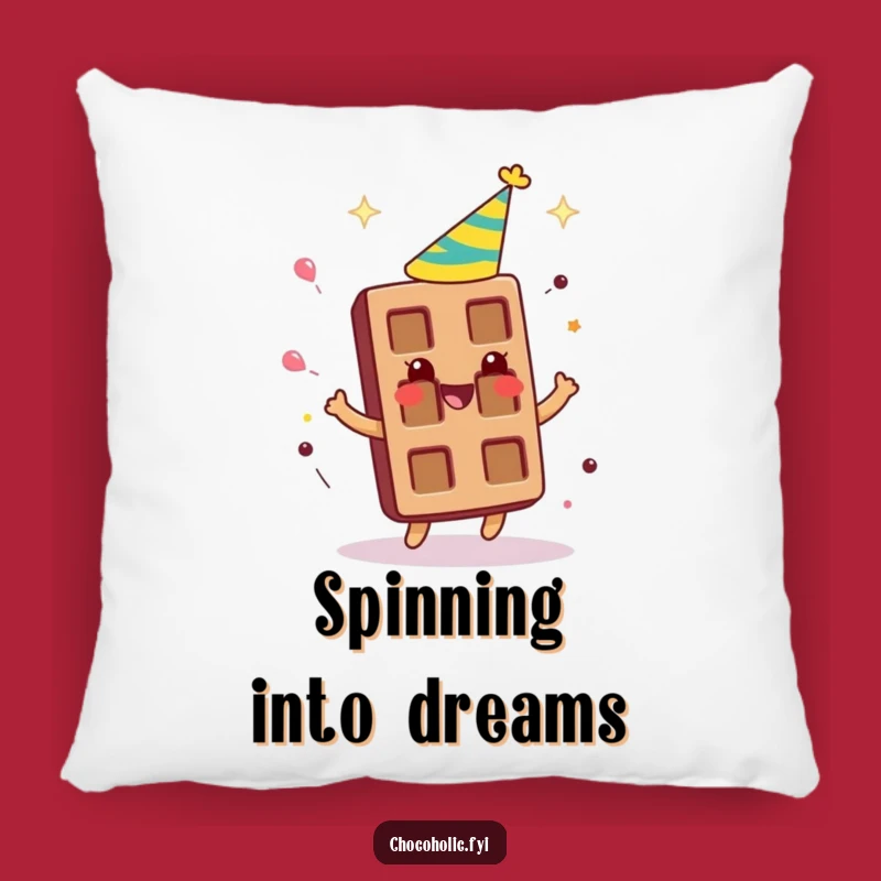 Funny Party Chocolate Bar Pillow - Cozy Spinning Hat Cushion