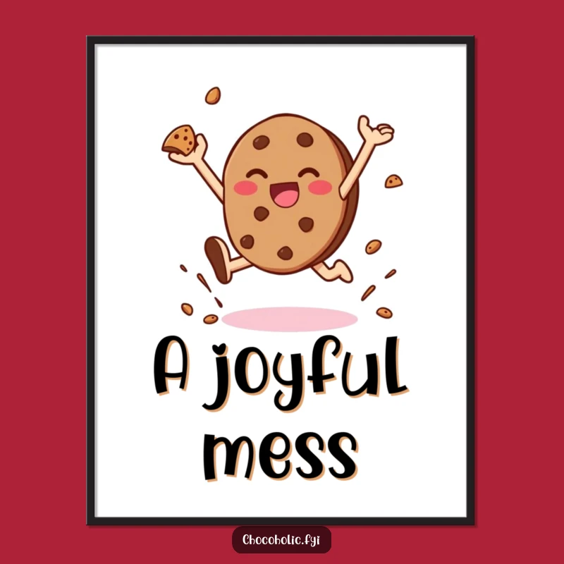 Funny Cookie Joy Digital Print - Instant Kawaii Art for a Happy Space