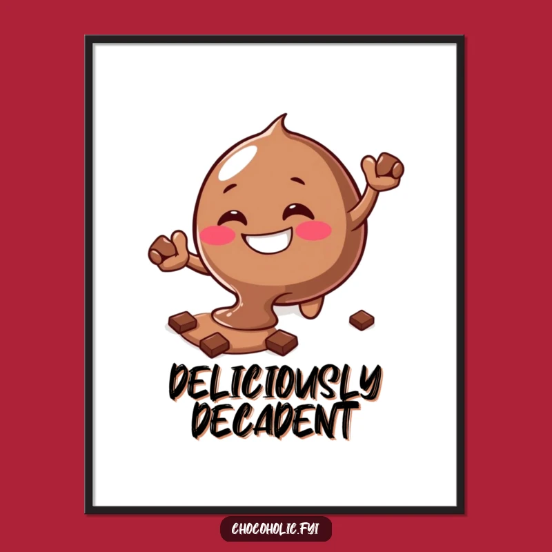 Funny Melting Chocolate Blob Digital Art - Instant Dessert Decor