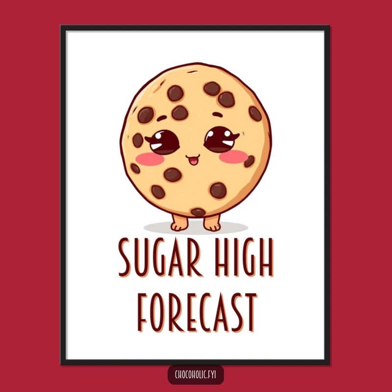 Funny Sugar Rush Cookie Digital Art Print Chaotic Decor