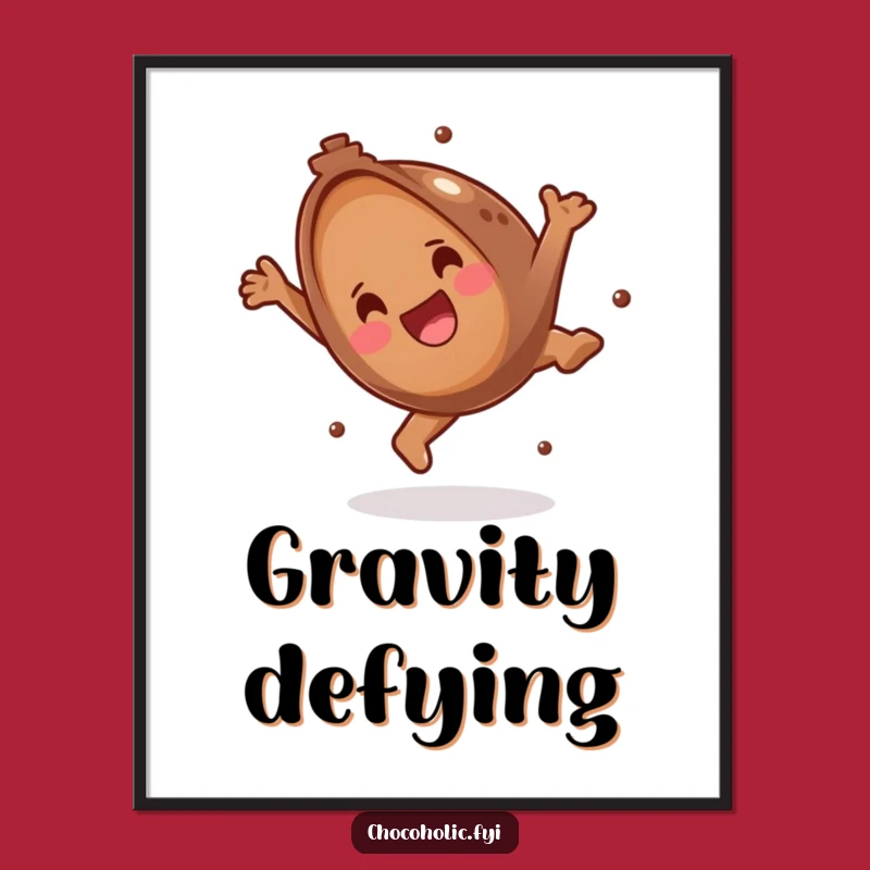 Funny Chocolate Truffle Somersault Digital Art: Printable Joy and a Memorable Funny Gift