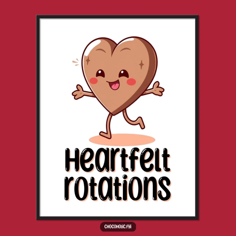 Funny Chocolate Heart Digital Print - Instant Giddy Art for a Cheerful Space