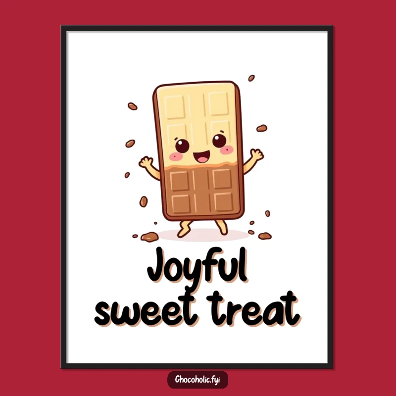 Funny Kawaii Chocolate Dance Digital Print: Sweet Art Gift