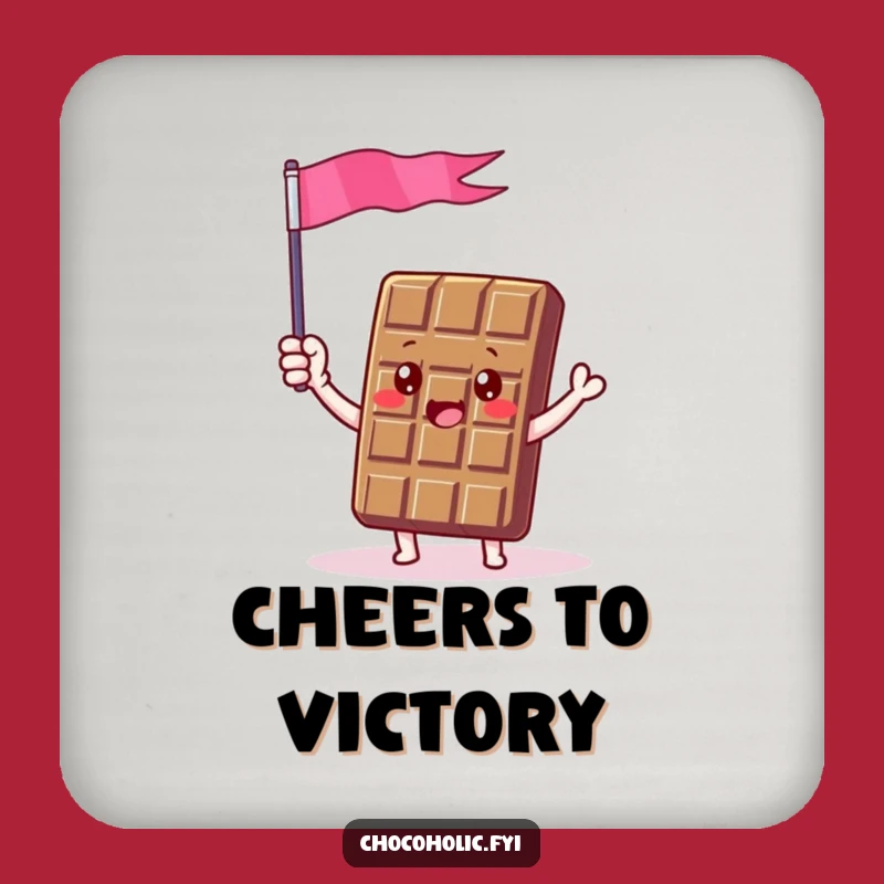 Funny Chocolate Celebration Coaster - Protect Surfaces with Cheer!