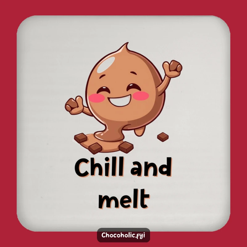 Funny Melting Chocolate Blob Coaster - Protect Surfaces Sweetly