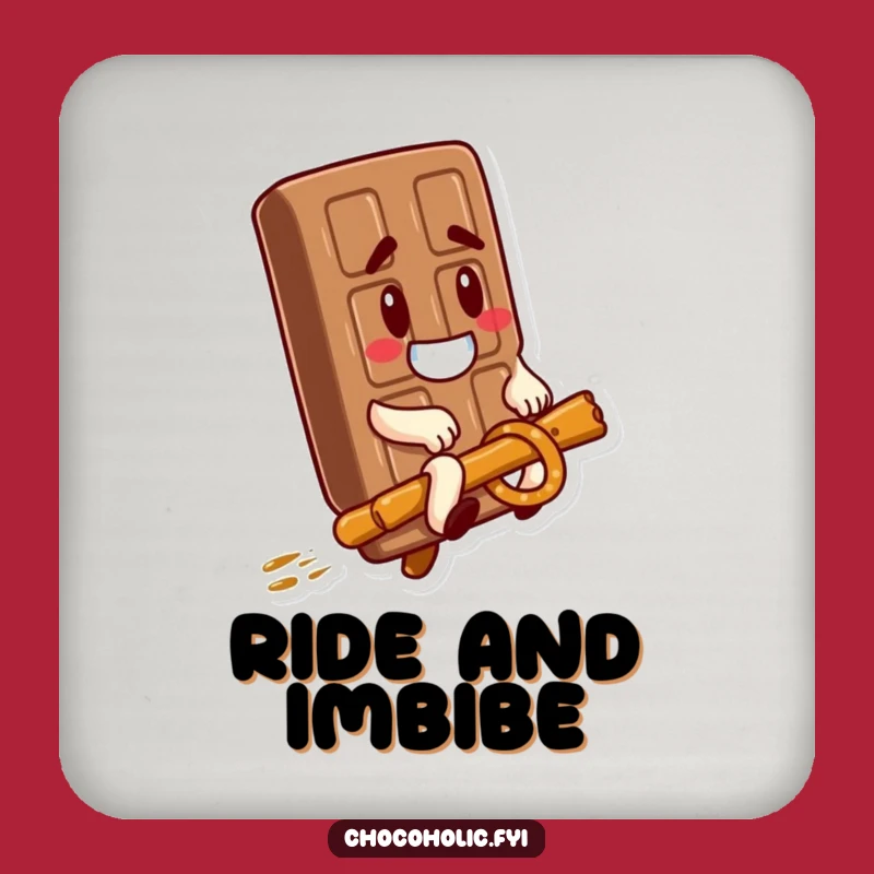 Funny Chocolate Bar Pretzel Ride Coaster, Protective and Hilarious Surface Accessory