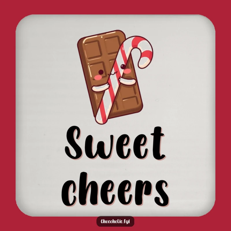 Funny Chocolate Hug Coaster: Protect Surfaces with Sweet Affection