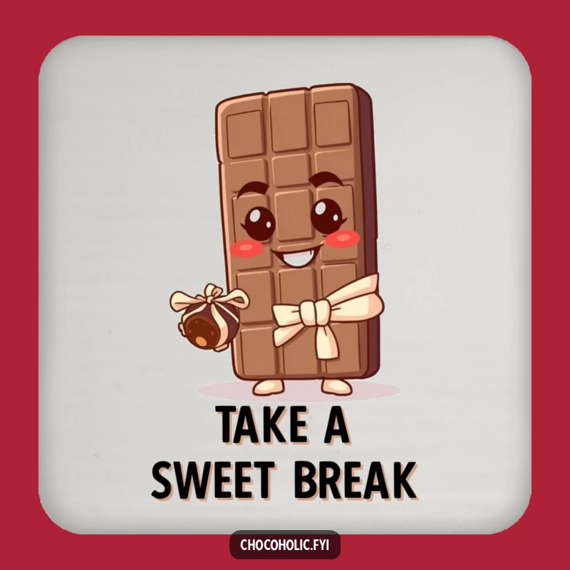 Funny Chocolate Truffle Coaster - Protect Surfaces with Sweet Humor!