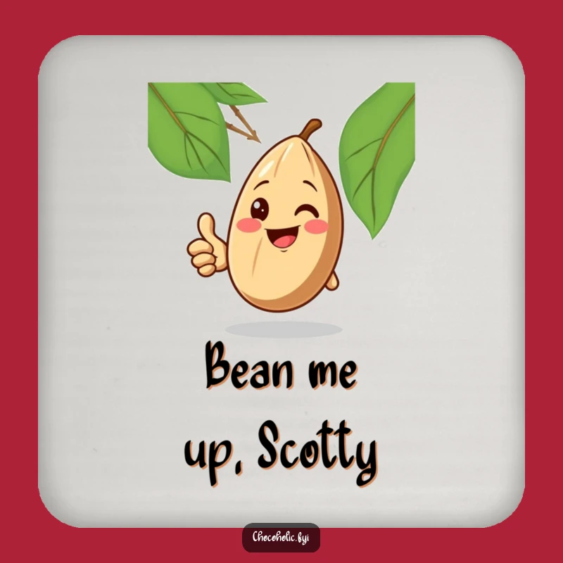 Funny Cocoa Bean Thumbs Up Coaster, Protective and Cheerful Accessory