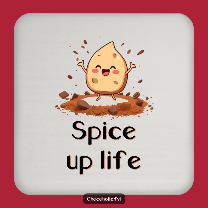 Funny Dancing Chocolate Chip Coaster - Protect Surfaces Sweetly