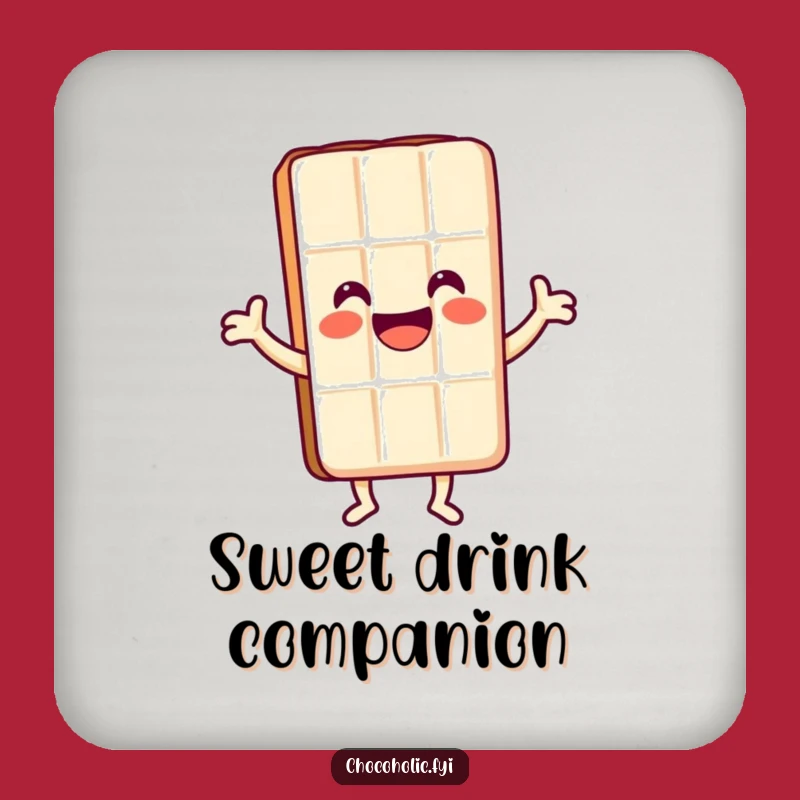 Funny Happy Chocolate Dancer Coaster - Protect Surfaces with Sweetness Gift
