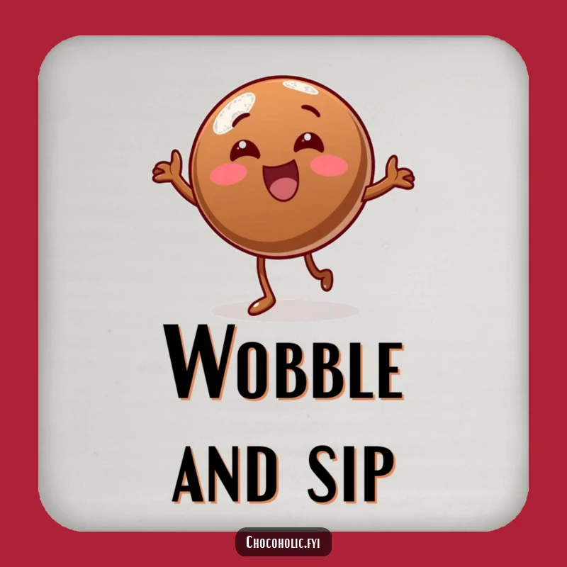 Funny Wobble Dance Chocolate Candy Coaster, Protect Surfaces with Hilarious Style